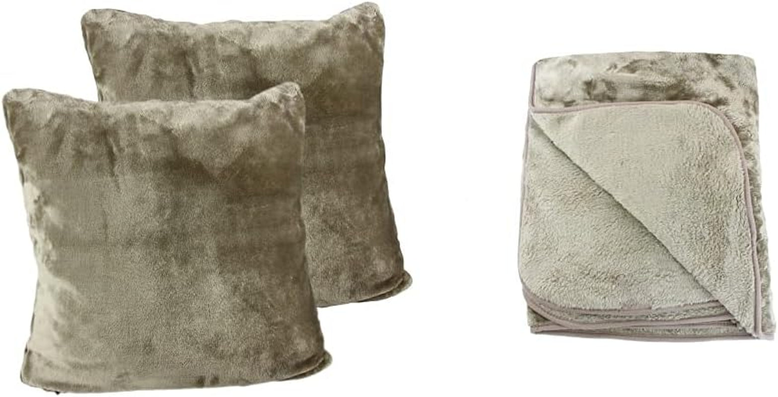 Amago - Pătură confortabilă, aspect cașmir, 220 X 240 Cm - antracit Paturi si Cuverturi Amago Taupe Pătură confortabilă + față de pernă 180 X 220 Cm