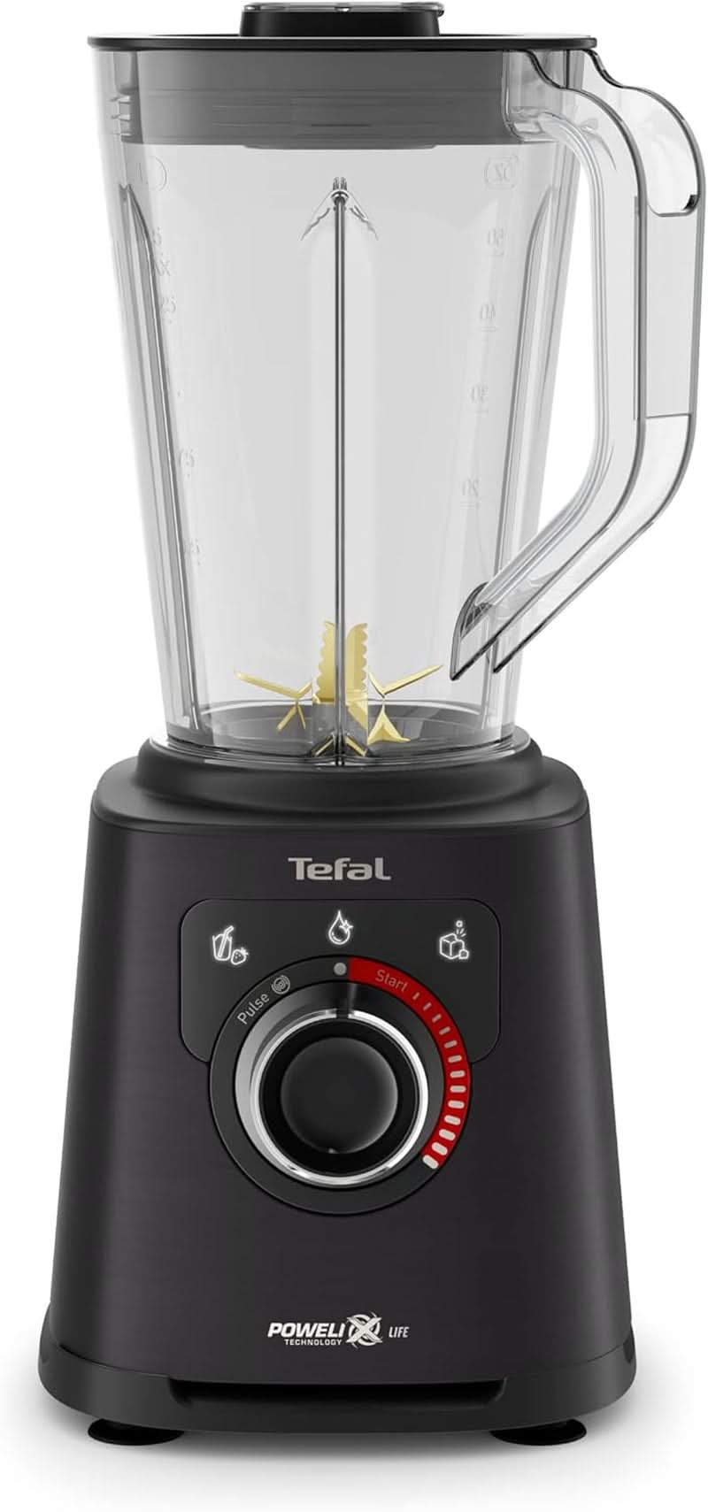 Tefal Perfectmix+ Standmixer, 3 Automatic Programs, Powelix-Klingentechnologie, Air Cooling System, 2 L Capacity, Tritan-Behälter, Inkl. Spatel, Schwarz, BL88A831 Kitchen Naty Shop