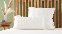 Badenia Trendline Eco Pillow Aerelle Blue 80 X 80 Cm, alb, certificat Oeko-Tex, produs în conformitate cu standardul de calitate german Perne standard Naty Shop 80 X 80 Cm