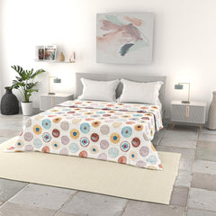 Italian bed linen basic summer quilt, printed microfibre, 250X240Cm, circle Duvets and quilts Naty Shop Circle 250X240Cm
