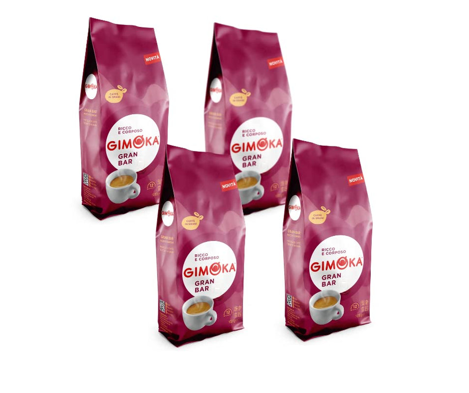 Gimoka - Cafea boabe, 1 Kg Cafea Naty Shop 4 x 1 Kg Fără aromă