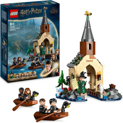 LEGO Harry Potter Hogwarts Castle Boathouse Model de jucărie pentru copii, include 2 bărci construibile și 5 mini figurine, cadou pentru fete, băieți și toți fanii de la 8 ani 76426 Seturi de constructie Besuche den LEGO-Store Singur