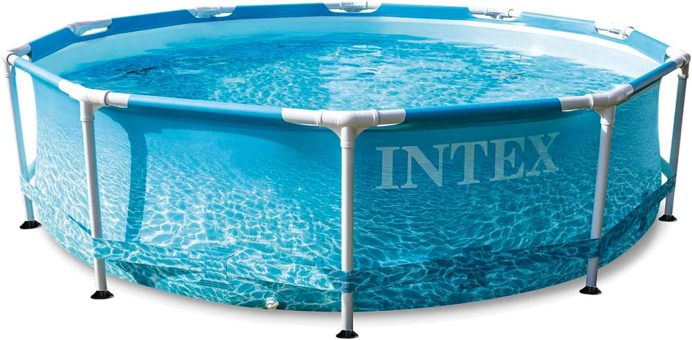 Set piscină Intex Beachside cu cadru metalic de 3 m x 76 cm