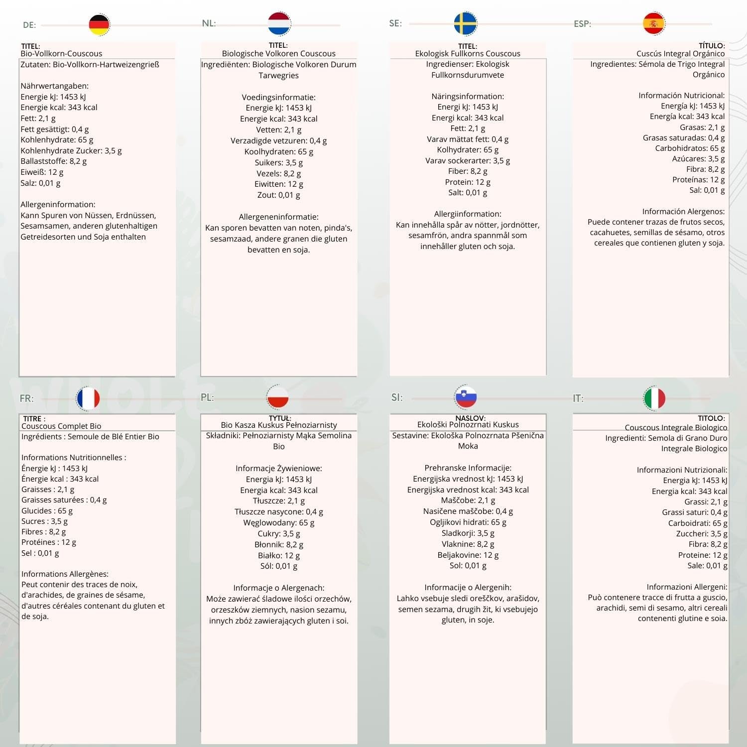 Wholefood Earth organic couscous – 1kg | Crude | Non-GMO | Vegan | Rich in fiber | Certified organic