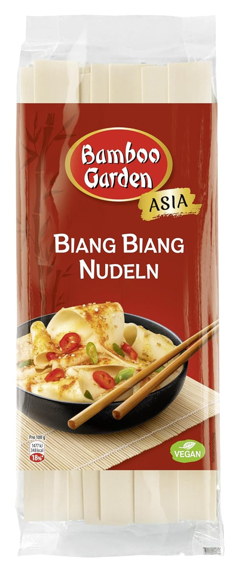 Bamboo Garden - Biang Biang Noodles | Extra Wide Chinese Noodles | Ideal for spicy sauces Quick to prepare 300g bag