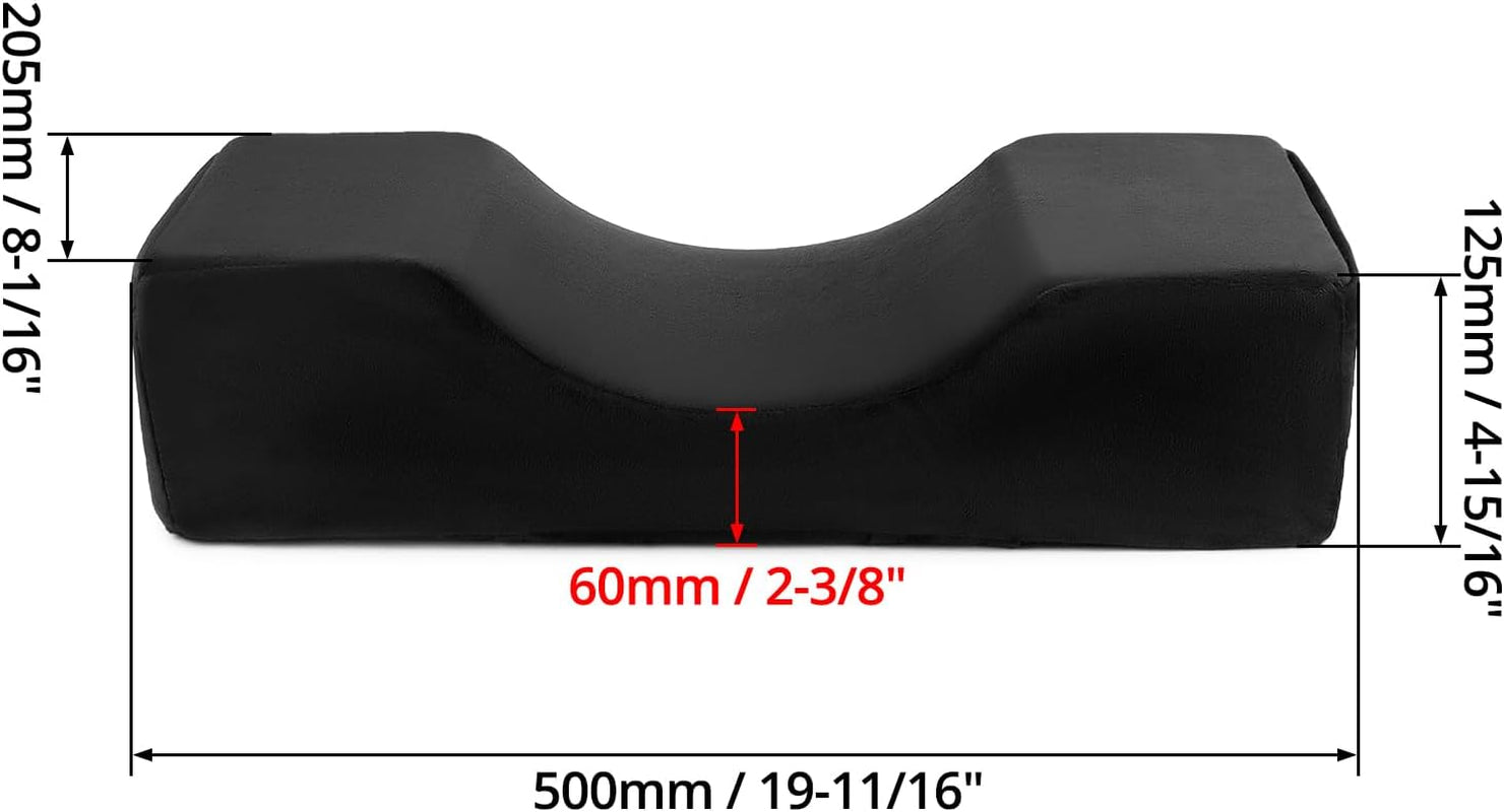 QWORK® Wimpernkissen, U-Förmiges Beauty Makeup Kissen, Ergonomisches Wimpernkissen Für Verlängerungen, Memory Foam Wimpernkissen Für Den Heimgebrauch Im Schönheitssalon (Schwarz) Perne ortopedice cervicale Naty Shop