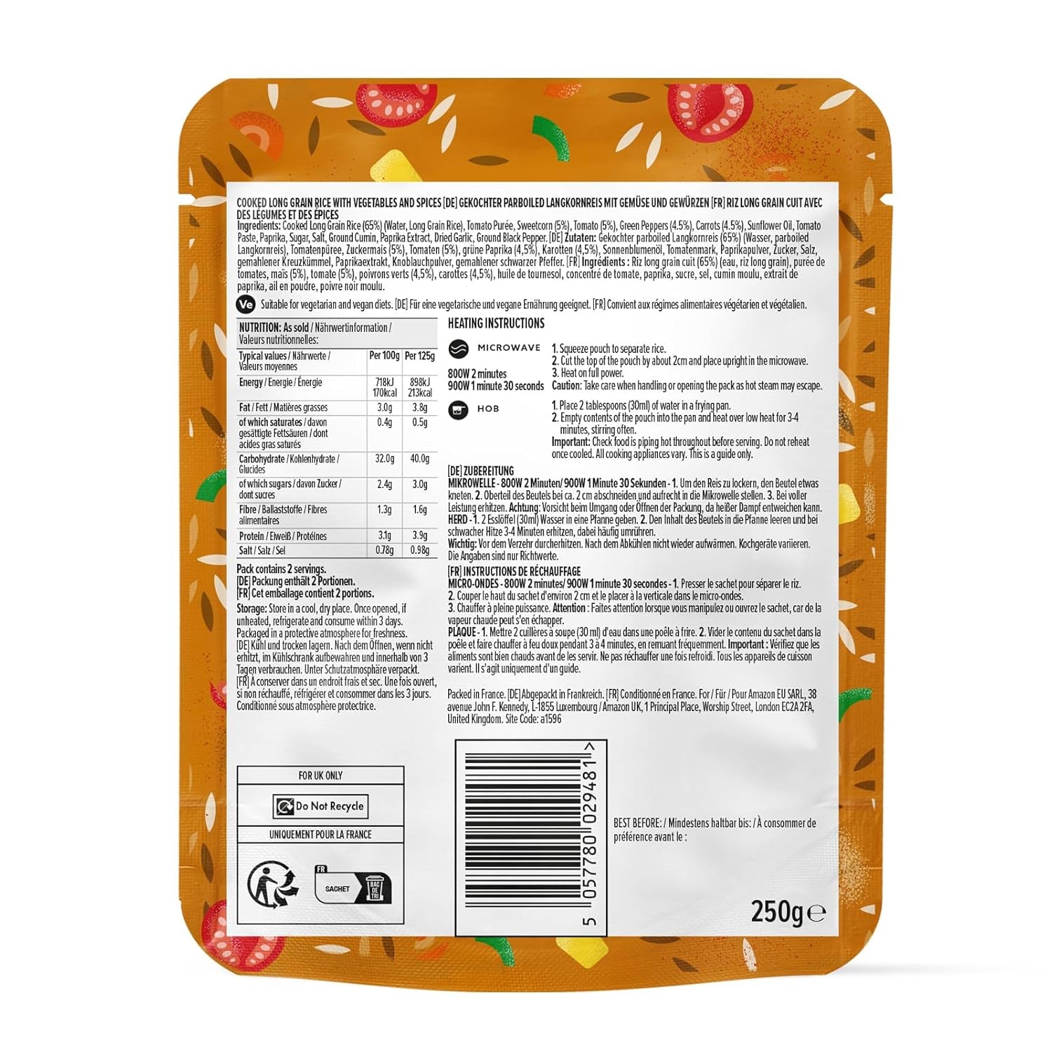 Mexican style rice from Amazon, 250g