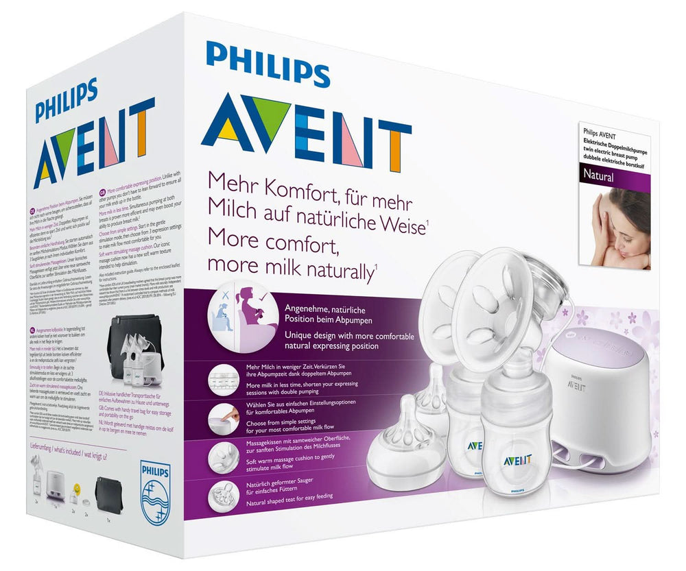 Double electric breast pump Philips Avent SCF334/02 Accessories Food and Breastfeeding Bebe Naty Shop