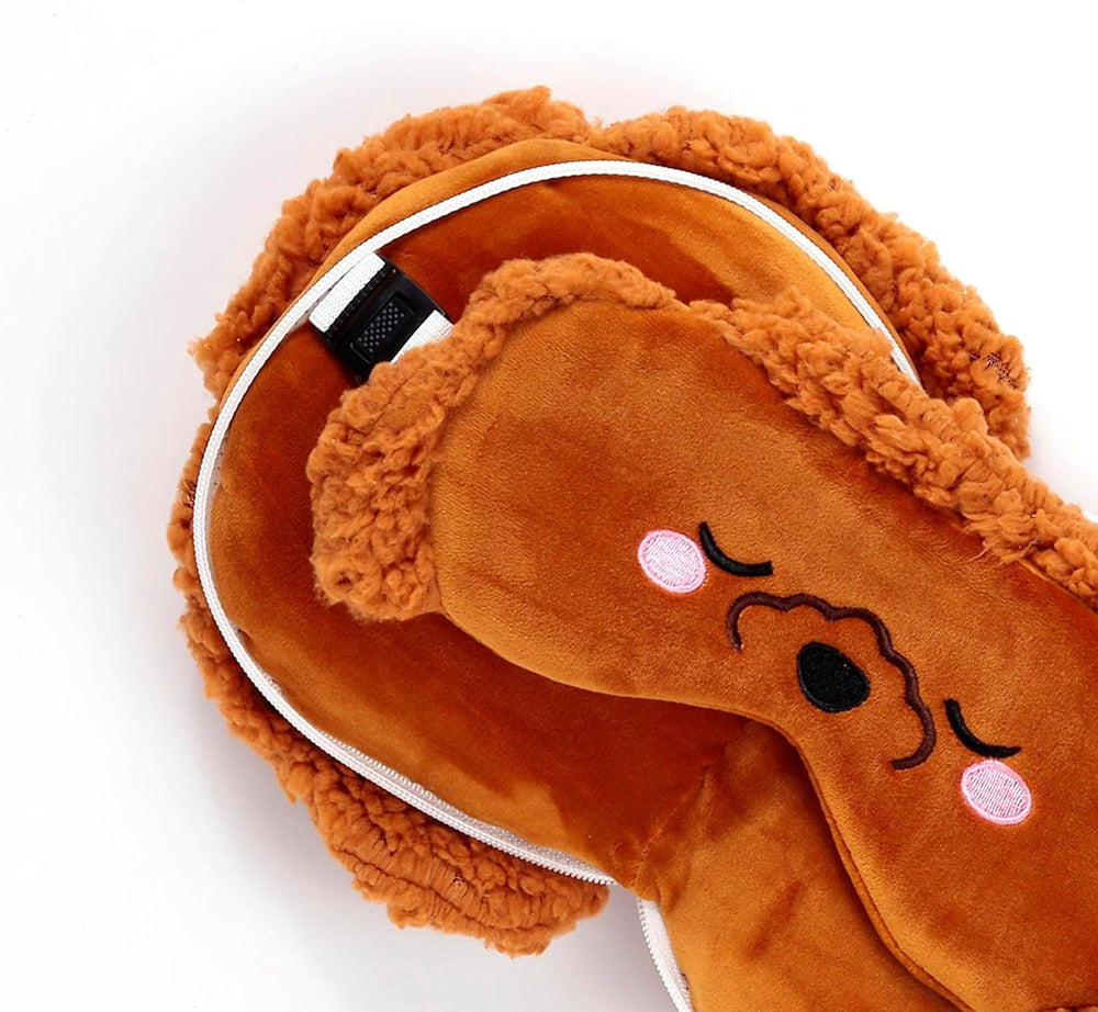 Puckator pernă de călătorie cu mască de ochi Relaxeazzz - Gigi pudelul - animale drăguțe Perne calatorie Naty Shop