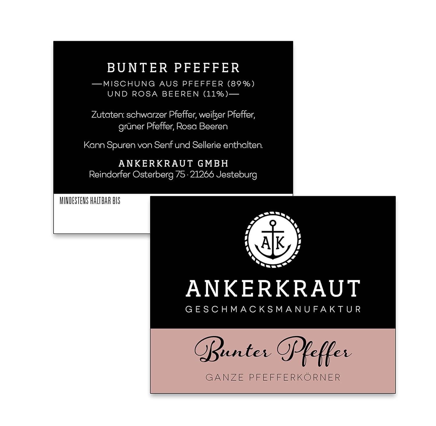 Ankerkraut Bunter Pfeffer, ganze Pfefferkörner für die Pfeffermühle, 150g in the bag