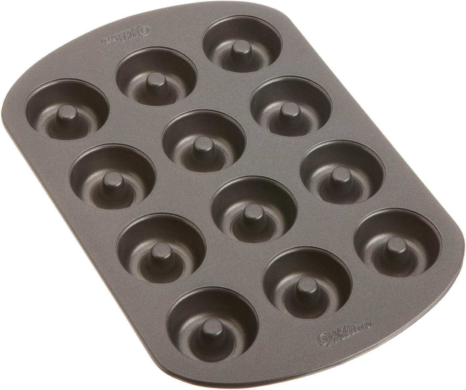Wilton Donut-Backform Mit 12 Mulden Donutform, Hochwertige Donut Backform Mit Antihaftbeschichtung Für 12 Mini-Donuts, Spülmaschinenfest Molds and trays for baking Naty Shop Medium