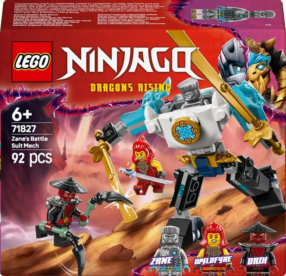 LEGO NINJAGO Zane's Action Mech - Ninja toy with 3 minifigures for role-playing - Small set to build and play for children - Gift idea for boys and girls from 6 years 71827 Building sets Besuche den LEGO-Store