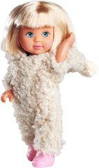 Simba Evi Love Cute Teddy, Spielpuppe in süßem Teddy Onesie, 12cm, ab 3 Jahren