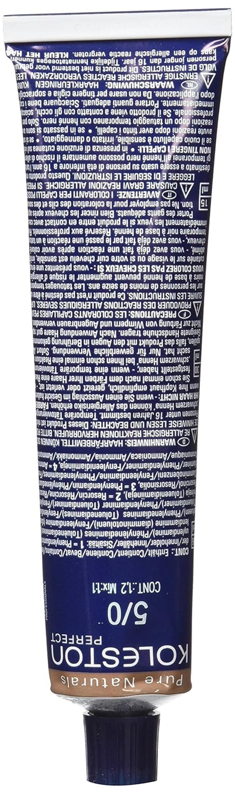 Culoare de păr Wella Professionals Koleston Perfect 5/ 0, maro deschis, 1 pachet (1 x 60 ml) Vopsea pentru par Naty Shop