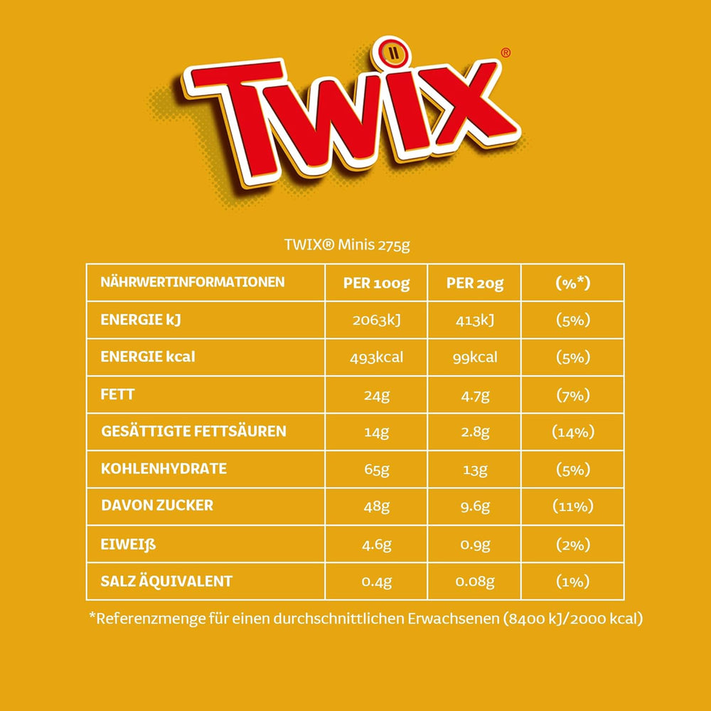 Mini Mixed Chocolate Bulk Pack, 20 Mini Chocolate Snacks (Mars, Snickers, Bounty, Twix, Milky Way), As Candy, Chocolate Gift, Candy Box, 400g