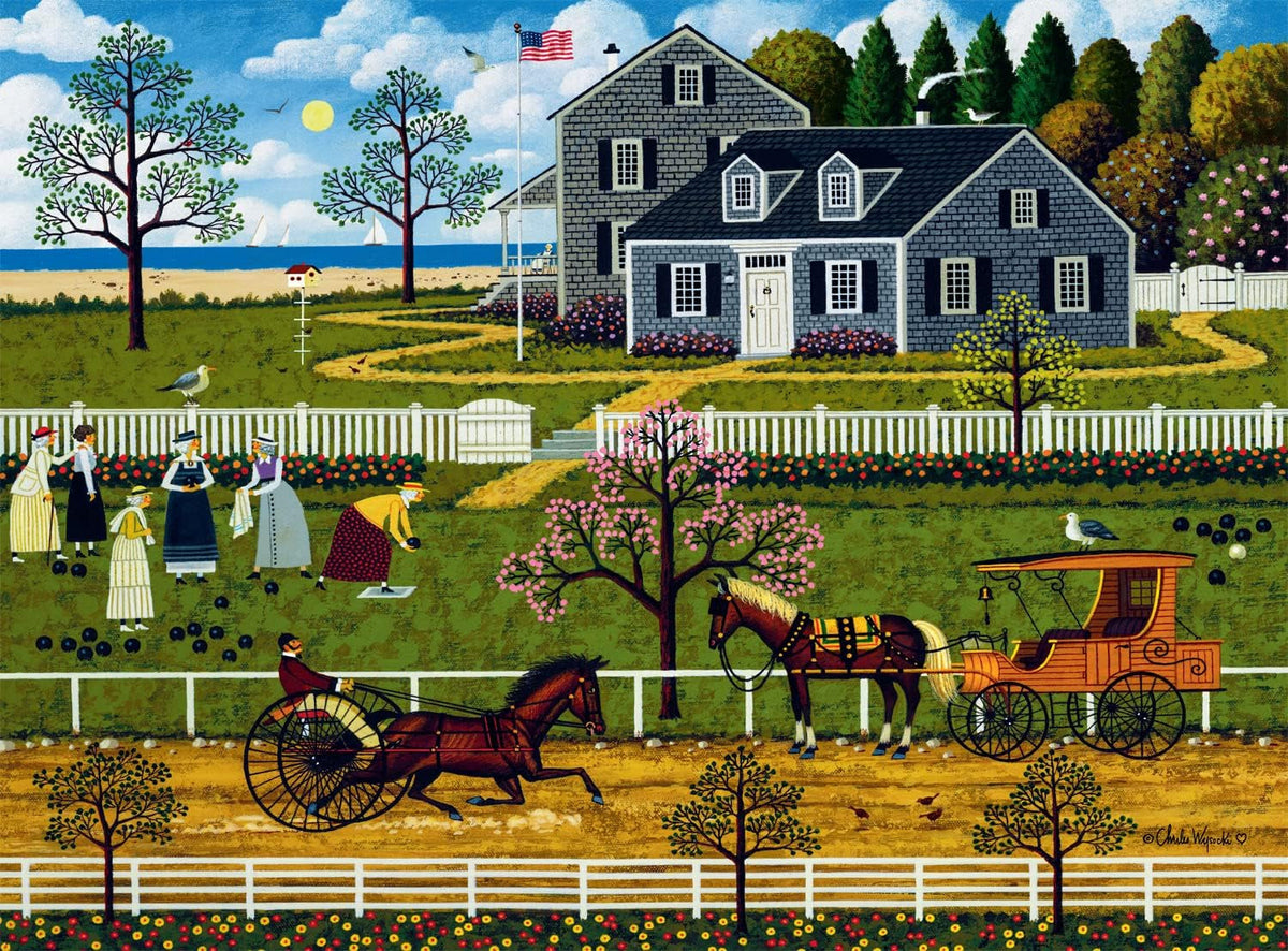 Buffalo Games - Charles Wysocki - Bocce ladies from Marthas Vineyard - jigsaw puzzle 1000 pieces Puzzle Naty Shop Charles Wysocki