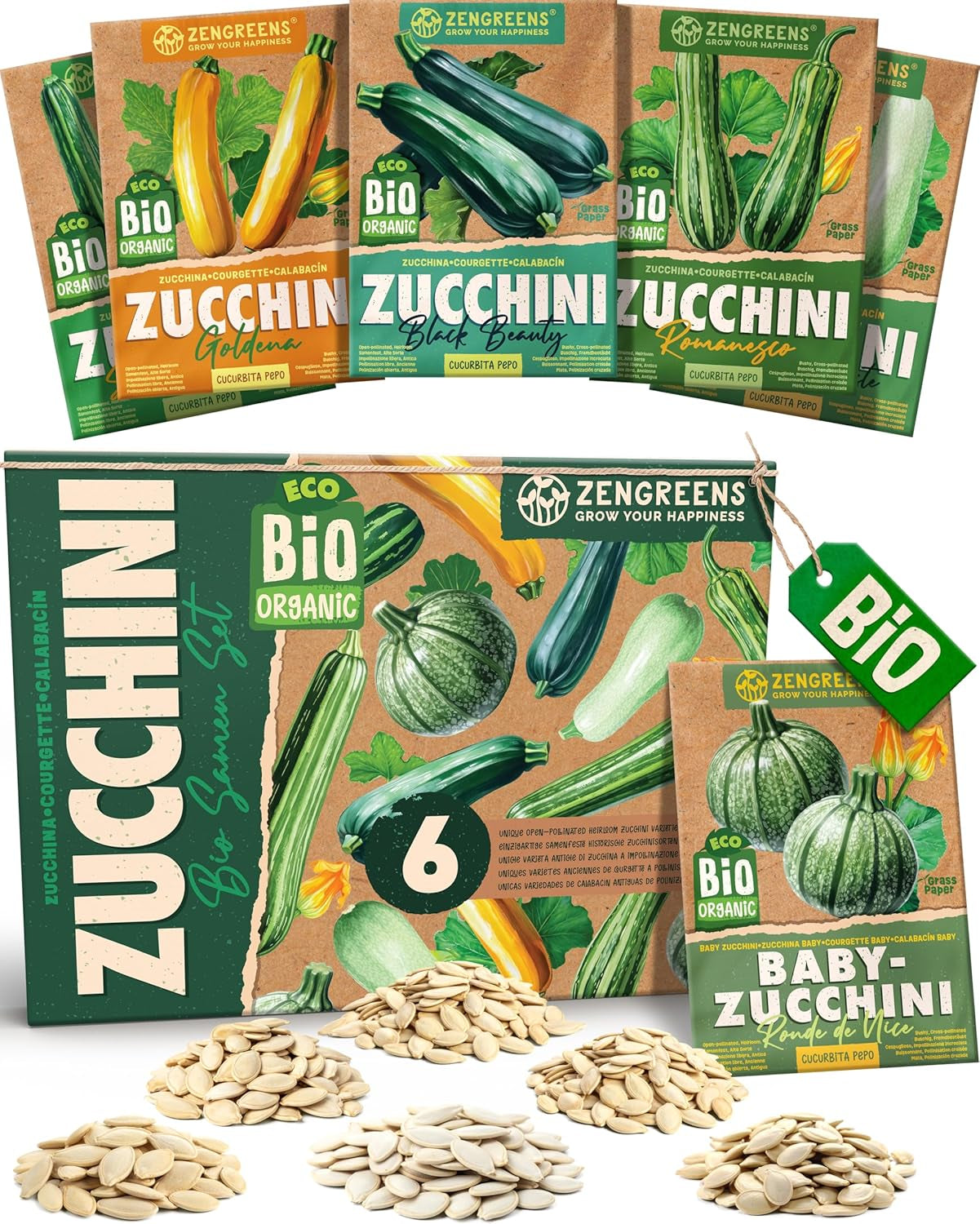 Organic Basil Seeds in a Set of 6 - 6 Basil Seeds for Easy Growing in the Garden, Balcony or Raised Bed - Plant Seeds - Seedlings