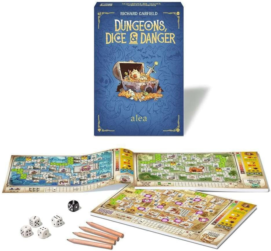 Ravensburger 27270 - Dungeons, Dice and Danger, Alea Strategy Game, Dice Game for Adults, Rolling and Writing Game for Ages 12 and Up