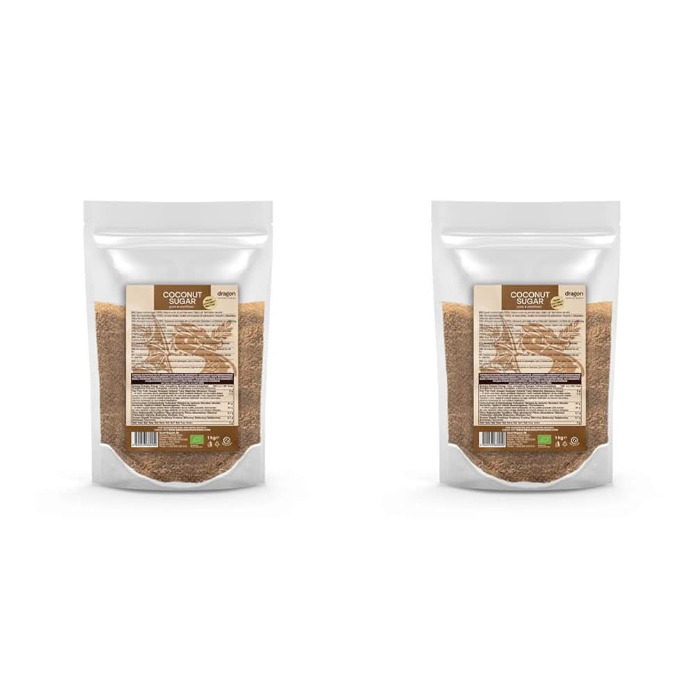 Coconut sugar-100% organic, unrefined, 1 Kg Sweeteners Naty Shop 2 x 1 Kg