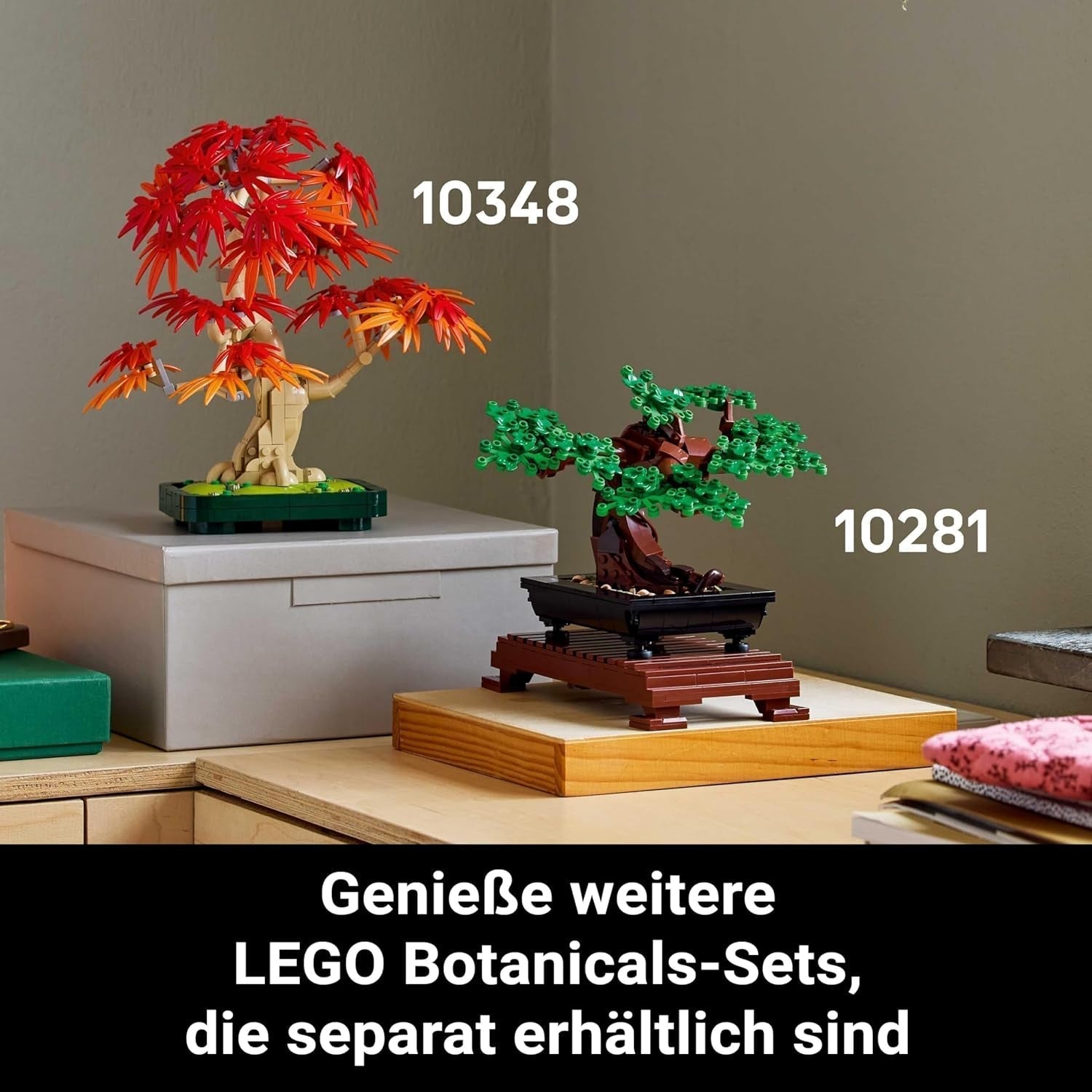 LEGO Botanicals Japanese red maple - Bonsai tree - Artificial plant kit with red and orange leaves, plus bowl - Home decor - Gift idea for adults - 10348 Building sets Besuche den LEGO-Store