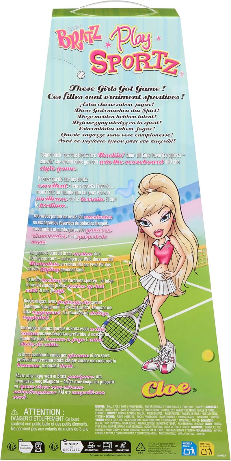 Bratz Play Sportz Cloe (Tennis) – Modepuppe mit Accessoires