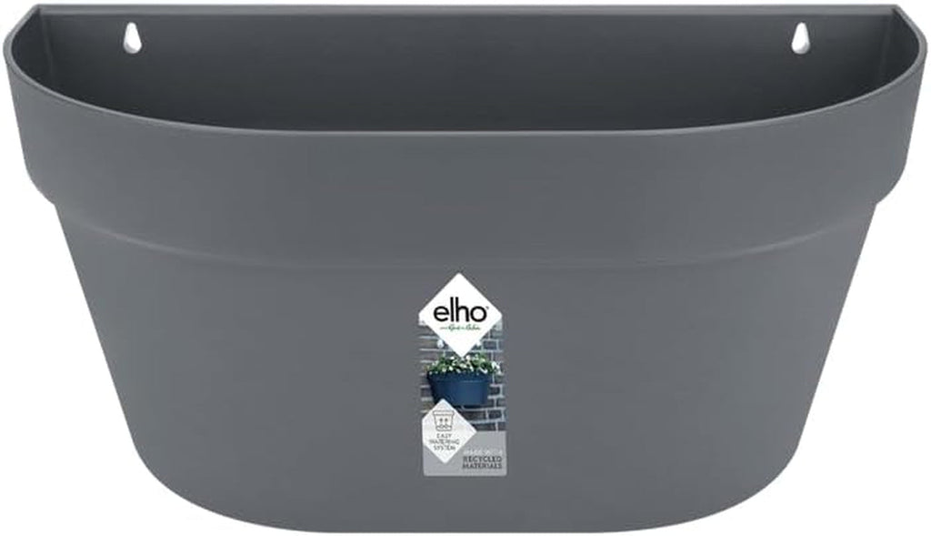 Jardinieră de perete elho Loft Urban 40 - Jardinieră pentru balcon și utilizare în exterior - Ø 39,3 x H 18,8 cm - Alb/Alb