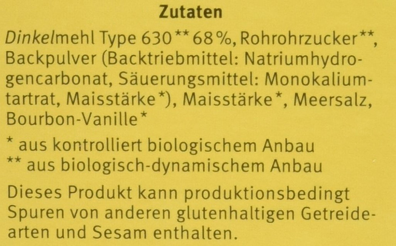 Demeter Bauck Hof Bio Dinkel Wafflen, 200 G Mixture for baking and cooking Naty Shop