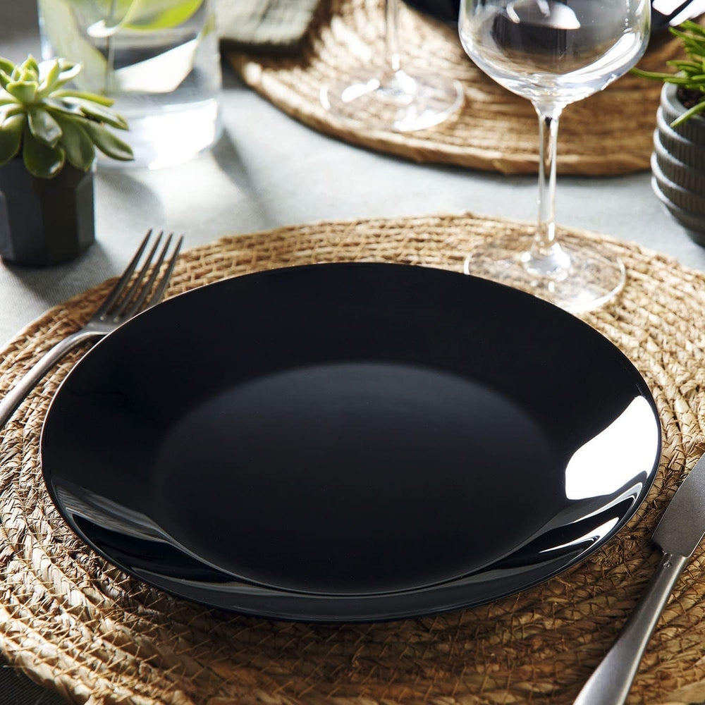 Arcopal Zelie Black Glasgeschirr-Set, 12-Teilig, 4-Sitzer, Schwarz Tableware sets Naty Shop