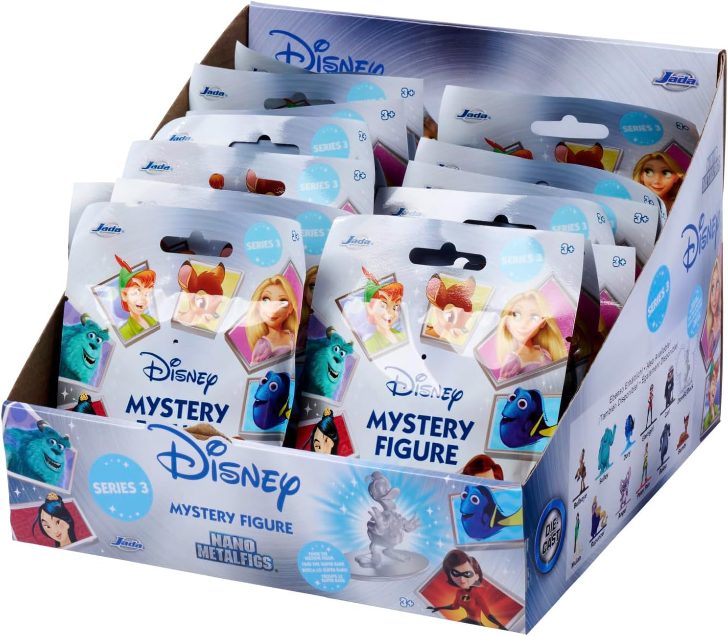 Jada Toys Disney Figure (1X Mystery Figure In Blind Pack) - 1 Surprise Collectible Figure From 12 Disney Figures, Nano Metal Figure (Approx. 4 Cm) For Children & Fans From 3 Years, Series 3 Action figures Naty Shop