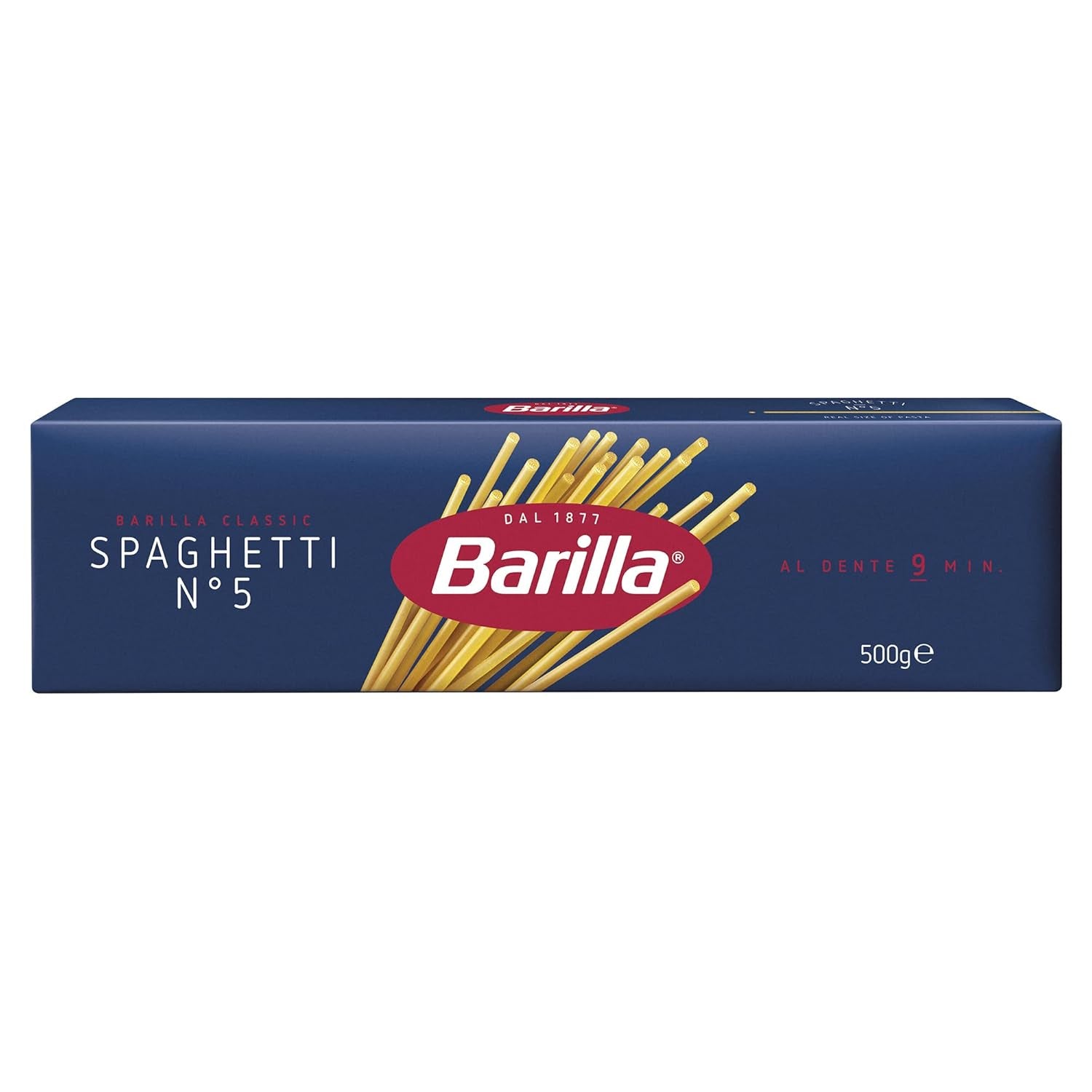 Barilla Pasta Klassische Spaghetti n.5 aus high-quality Hartweizen immer al dente, (1 x 500 g), geschmacklos