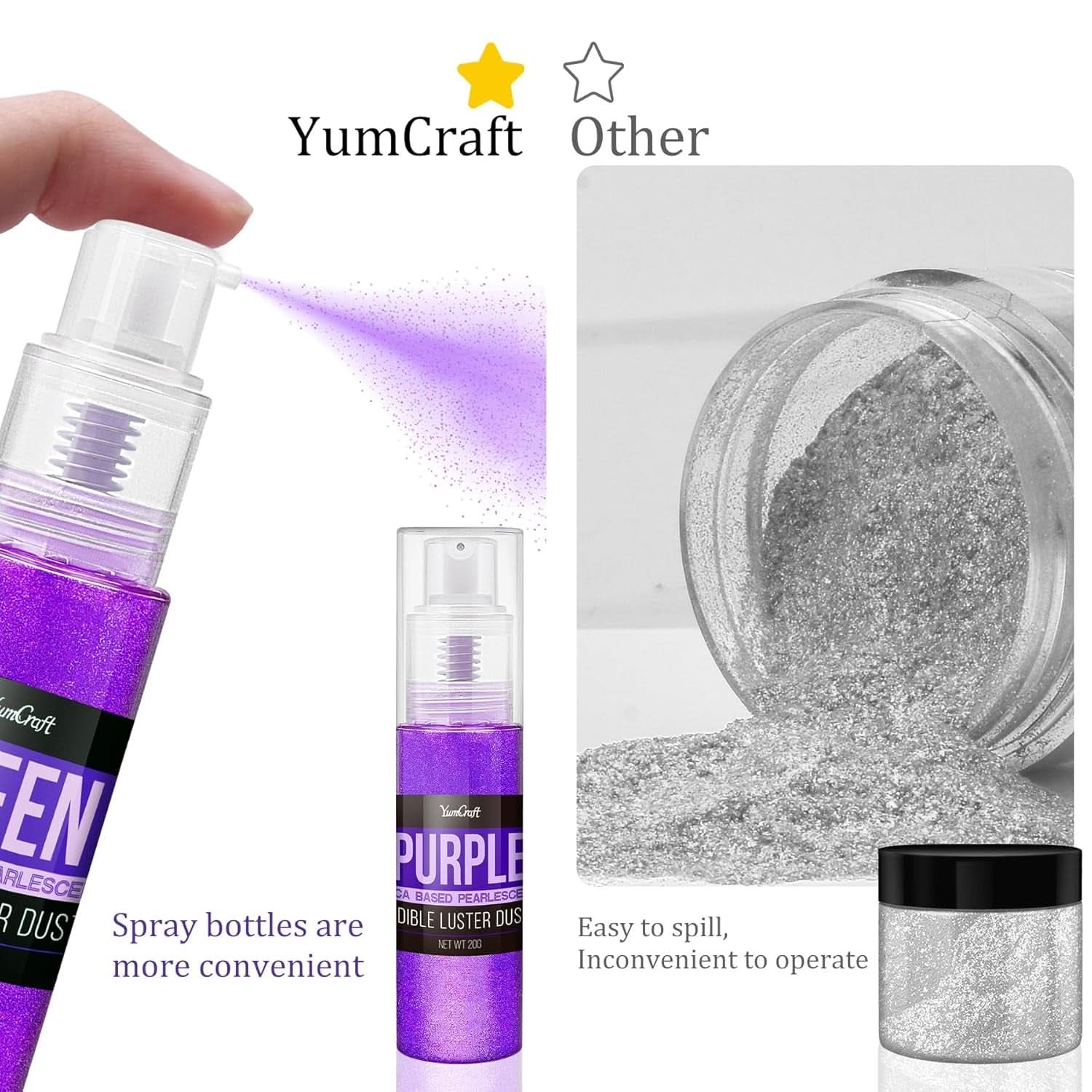 Edible glitter spray, 20 grams Naty Shop