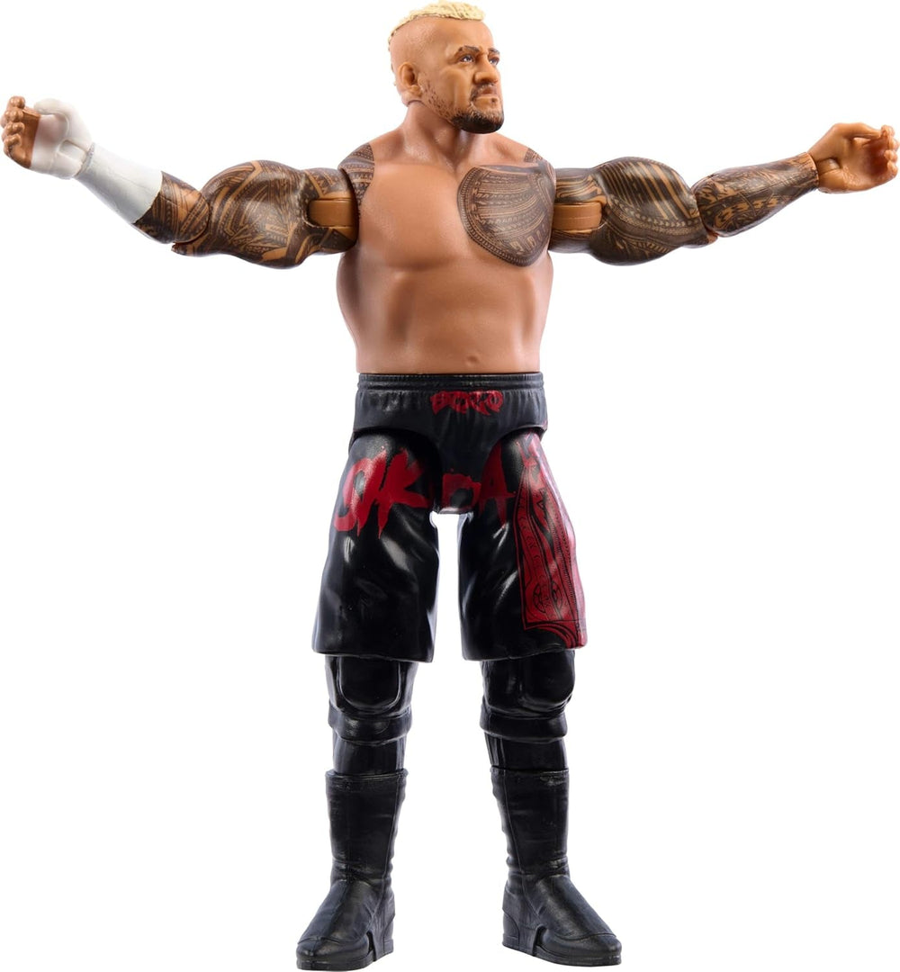 Mattel WWE Solo Sikoa Action Figure, Main Battle Series #151, Aprox. 15cm inaltime Figura de colectie cu 10 puncte de miscare si aspect realist, JCV28 Action figures Naty Shop