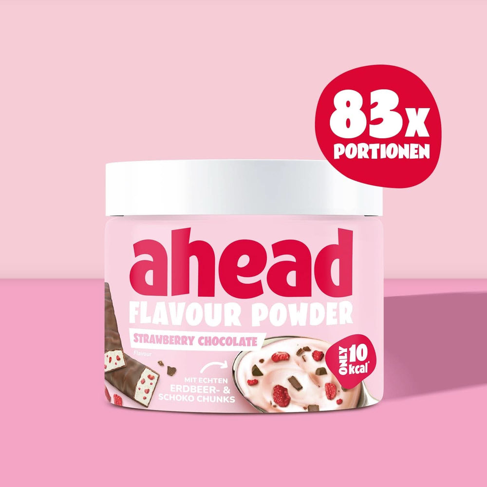 Ahead Flavor Powder, Strawberry Chocolate 250 grams, 83 servings Flavors Naty Shop