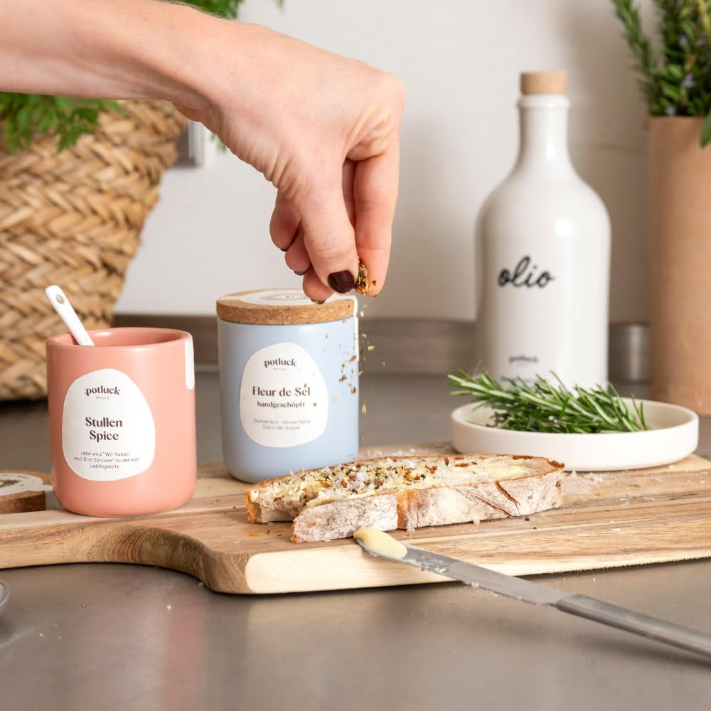Potluck | Stullen Spice | Gewürzzubereitung im Keramiktopf | 60 g | Vegan, gluten-free and with natural ingredients