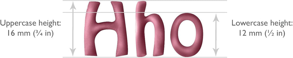 106M001 Forme de biscuiți Jem Alphabet pentru decorarea torturilor și a torturilor din zahăr, asortate, plastic, fildeș, 2 x 2 x 2 cm, set de 64 de piese