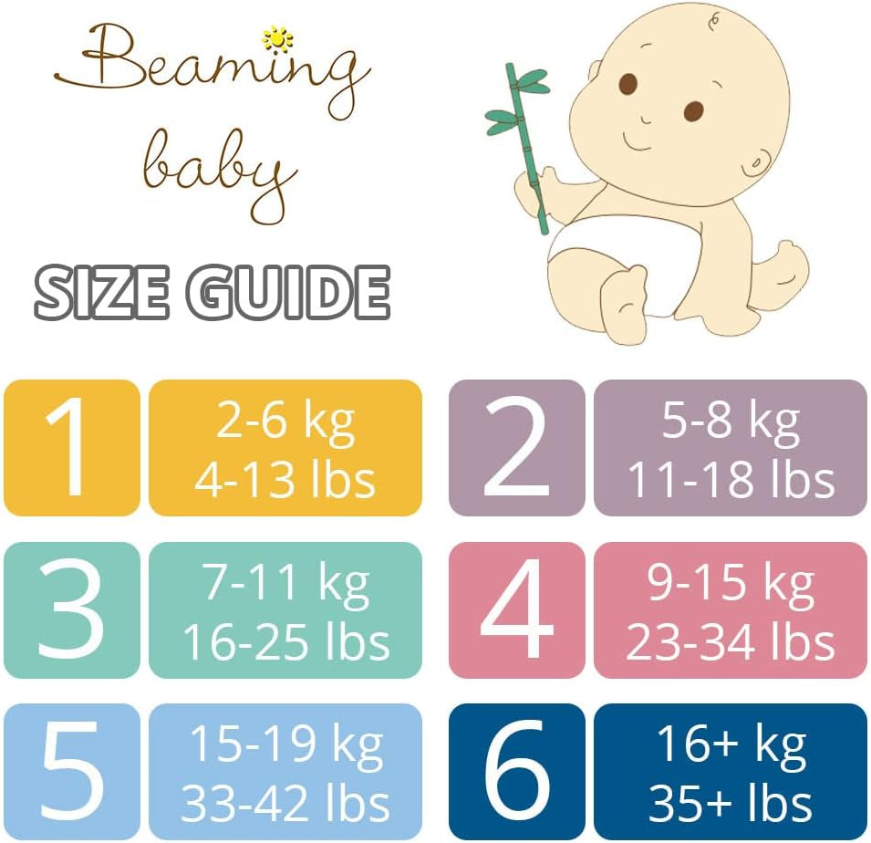 Organic Bamboo Nappies Size 6 Suitable for 16+kg 20 Pack Nappies