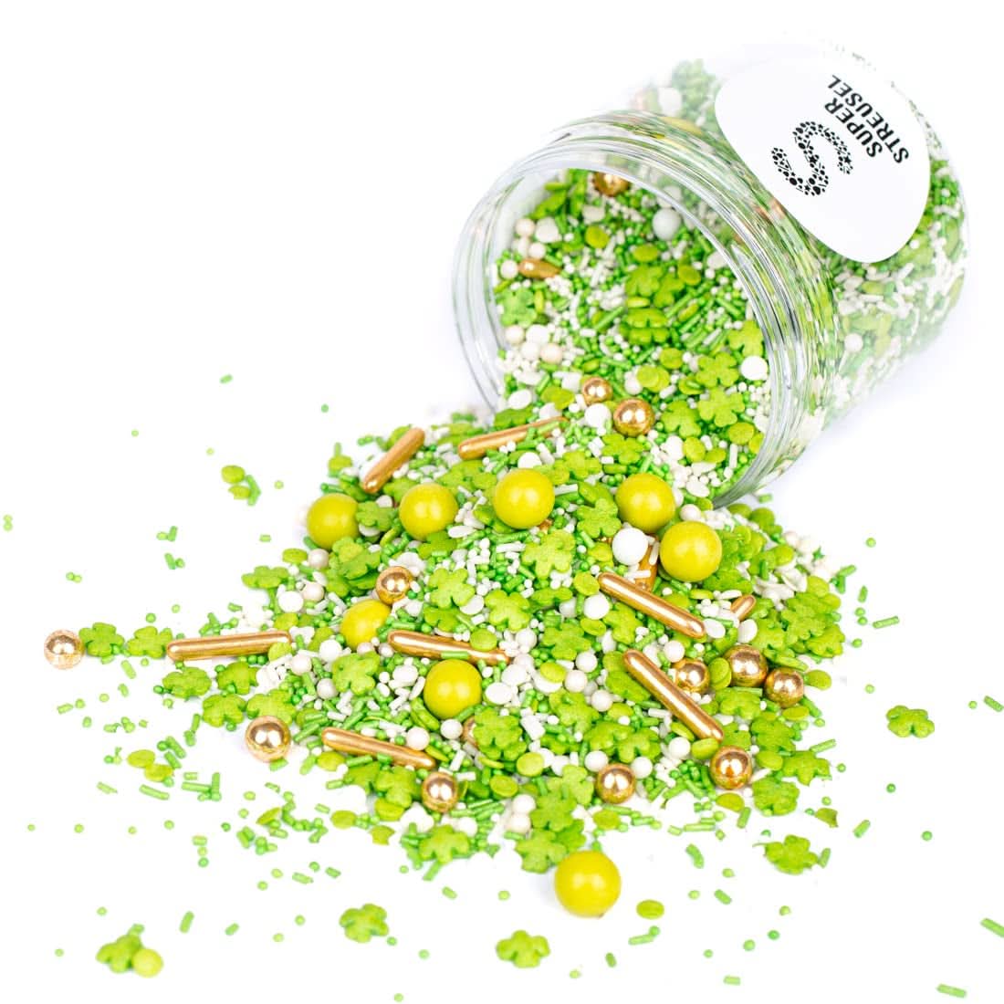 Super Streusel, Lucky Charms, Green Sugar Sprinkles, 90 grams Sprinkles Naty Shop 90 grams