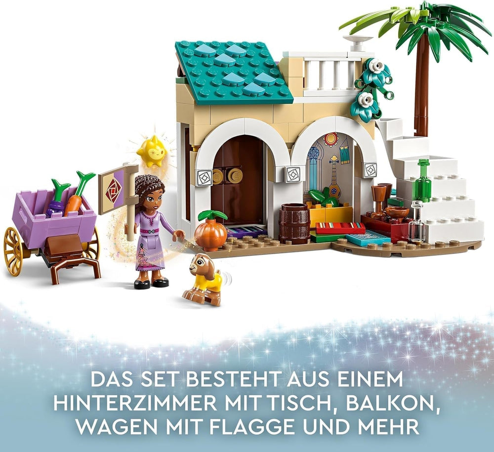 LEGO 43223 Disney Wish Asha in Rosas City, Wish Movie Set with Market, Asha Mini Doll, Valentino as Toy Goat and Star Figures, Gift for Children 6 Years Old, Girls and Boys Building Sets Besuche den LEGO-Store