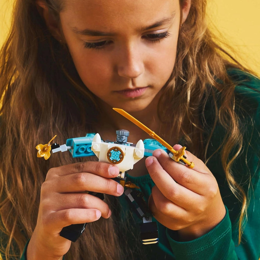 LEGO NINJAGO Zane's Action Mech - Ninja toy with 3 minifigures for role-playing - Small set to build and play for children - Gift idea for boys and girls from 6 years 71827 Building sets Besuche den LEGO-Store