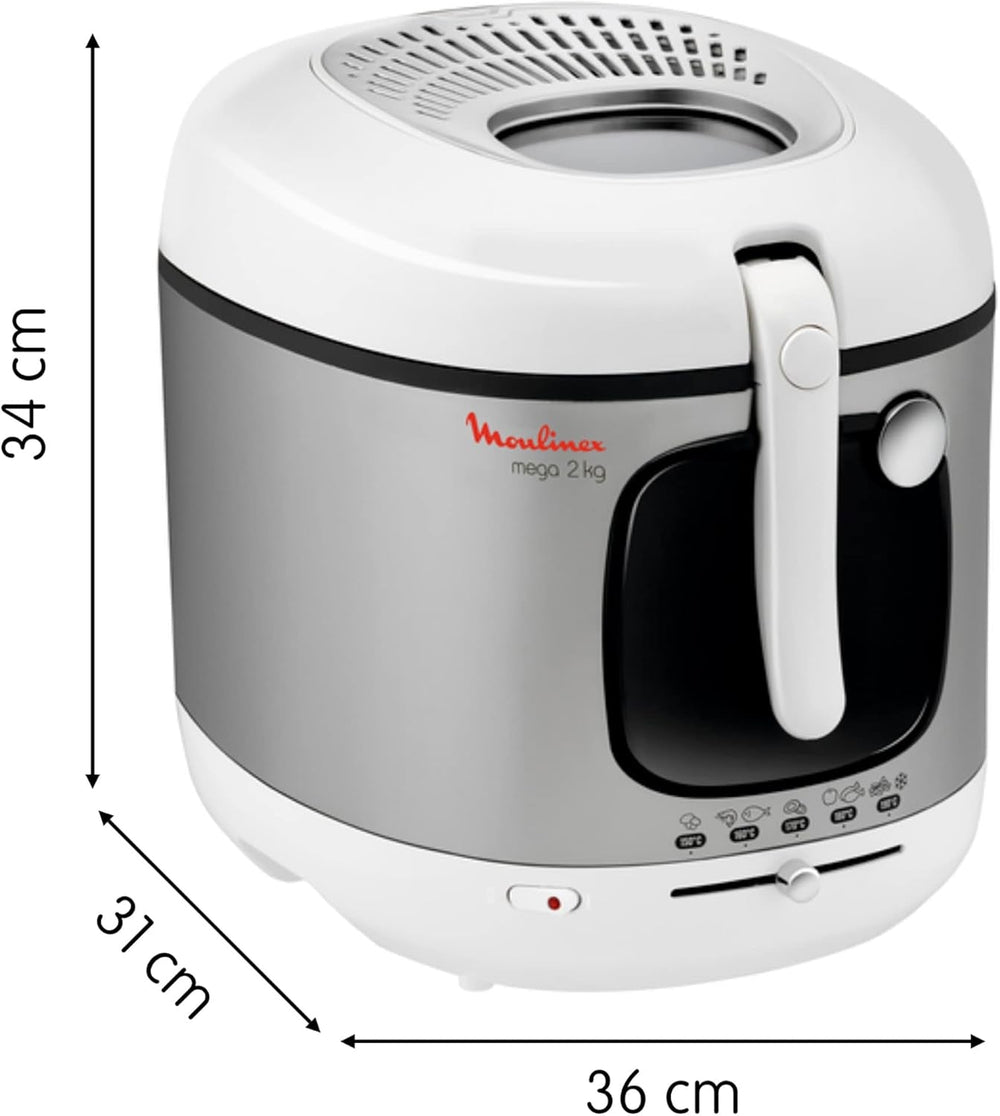 Fryer AM4800 Mega 2Kg, oil fryer, odor filter, 1800 W Home Appliances Naty Shop