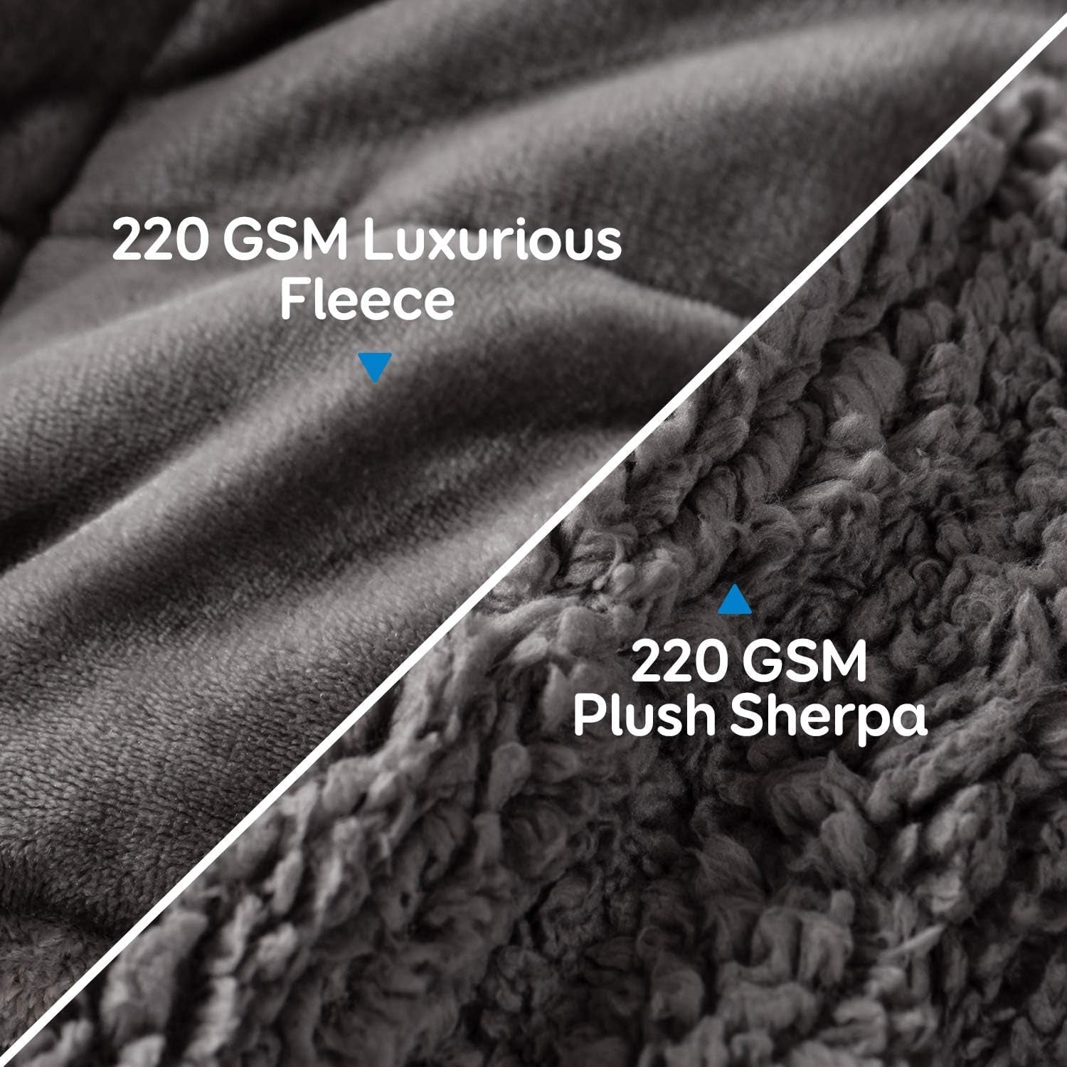 Cottonblue Weighted Blanket 6.8kg Queen Size Flannel Shaggy Sherpa Weighted Blanket for Adults Comfortable Weighted Blankets to Calm and Relax Heavy Comforters 152.4 X 203.2 Naty Shop Quilts & Quilts