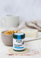 Fuchs Gewürze - Kala Namak - Schwarzsalz - Gewürzsalz für veganes Rührei - natural ingredients - 100 g in wiederverwendbarer, recyclebarer Dose