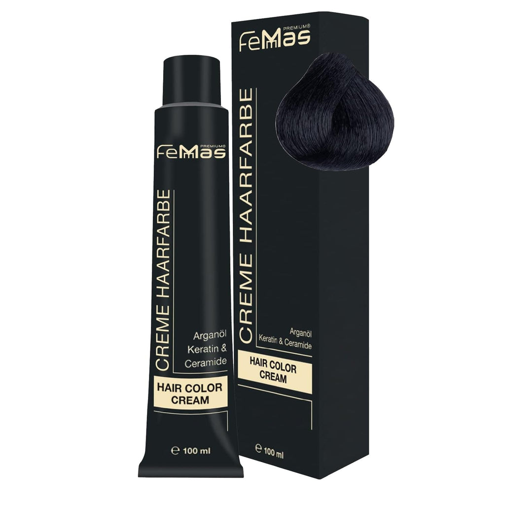 FemMas Hair Colour Pure & Mix Red I Cremă profesională cu ulei de argan, keratină și ceramide I Ca o vopsea de păr permanentă sau nuanță pentru rezultate radiante, de lungă durată I 100 ml