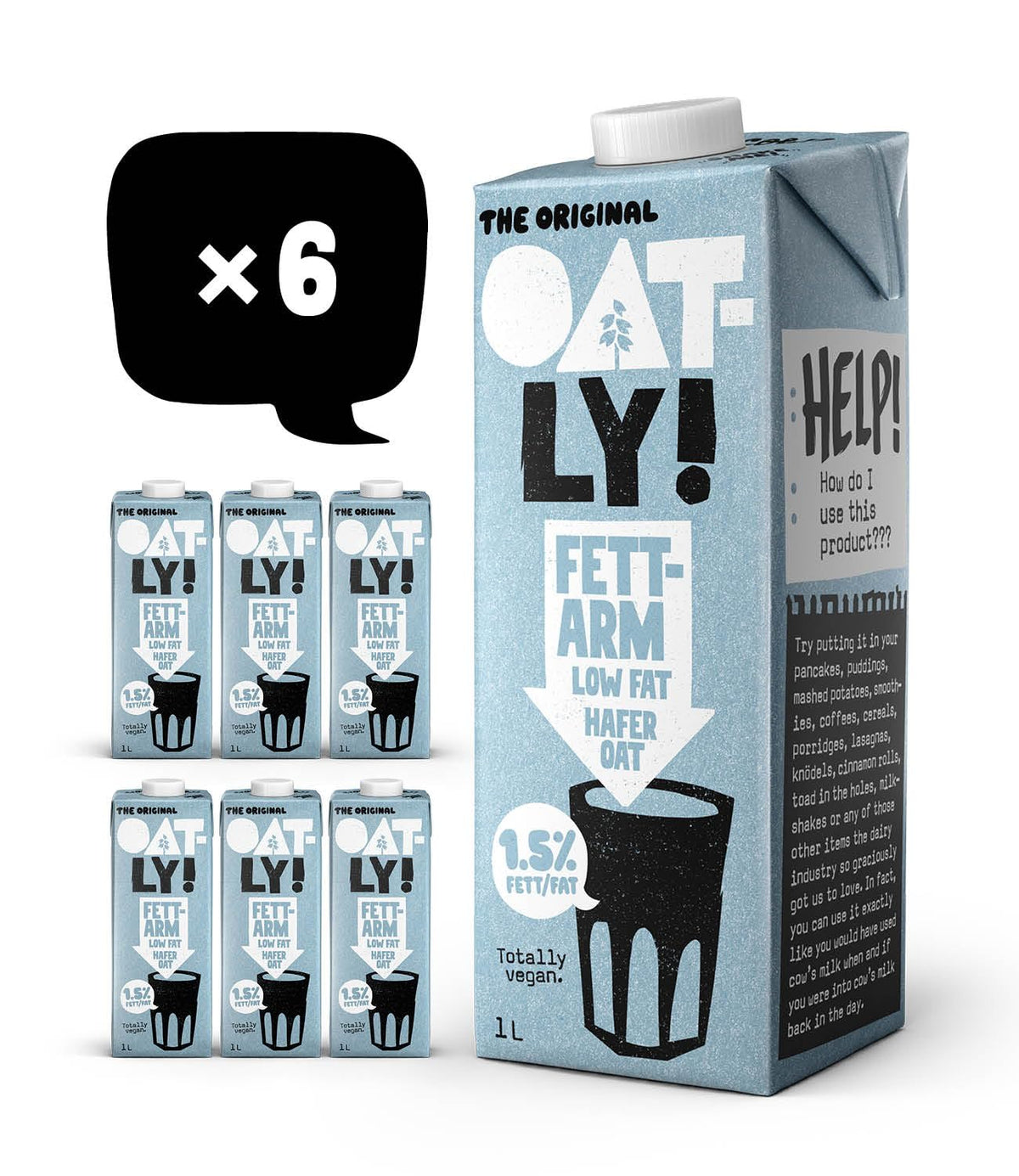 Oatly Haferdrink 1.5% Fett - Packung mit 6 (6 x 1 Liter)