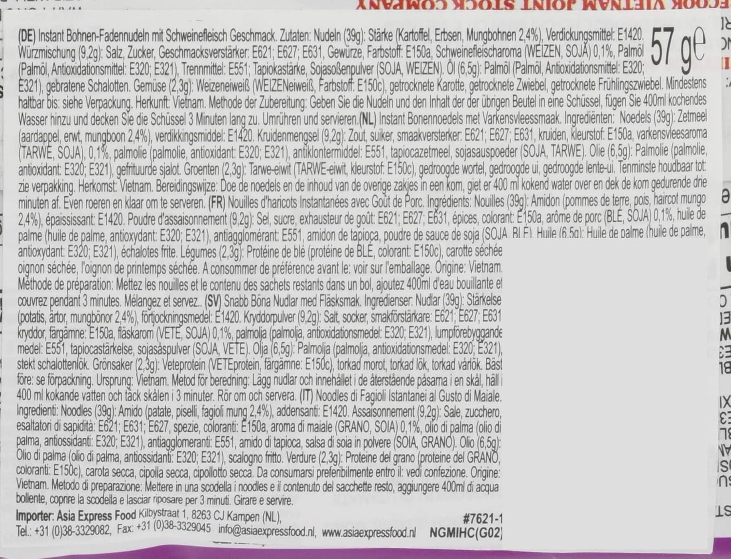 - GD Glass Instant Noodles with Pork - (1 x 57g)