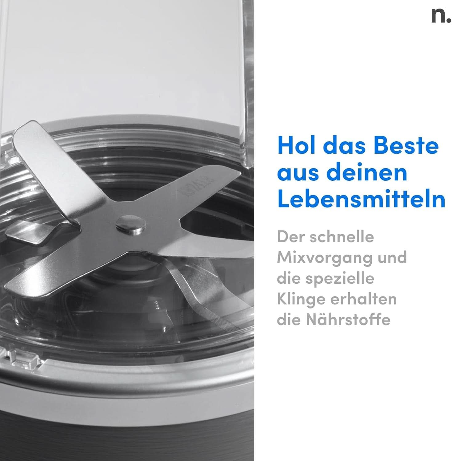 Nutribullet Original, Elektrischer Mixer, Zerkleinerer, Smoothiemixer, Smoothie Maker, 600 W Leistung, Einfach Und Schnell in Der Anwendung, Kompakt, Leicht Zu Reinigen, NB603DG Kitchen Naty Shop