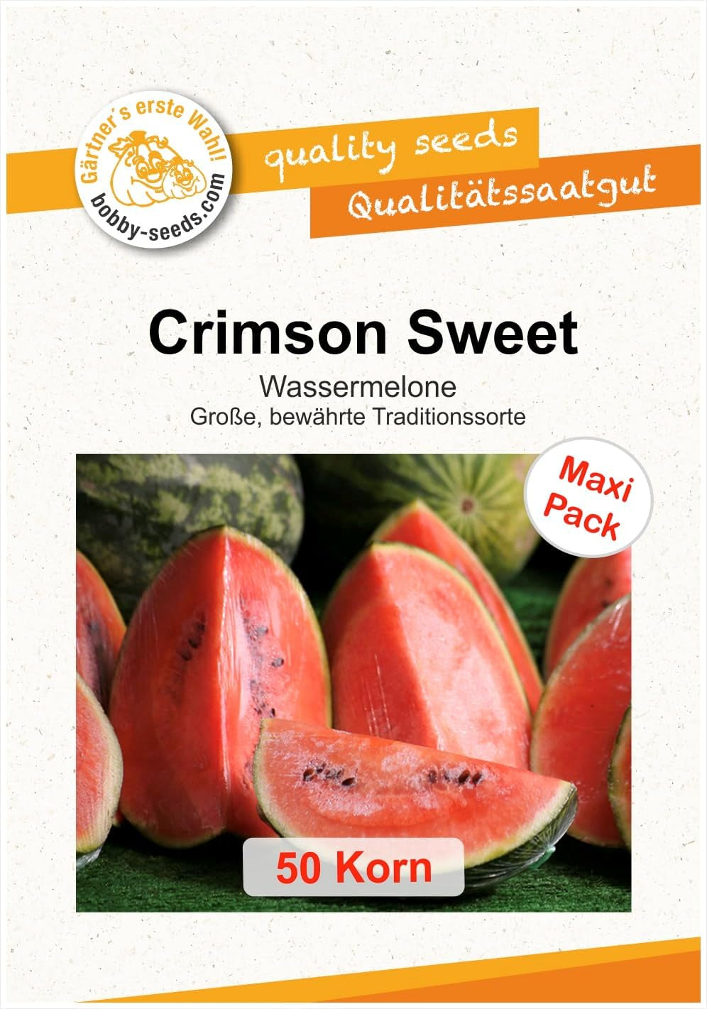 Melonensamen Crimson Sweet Wassermelone 50 Korn