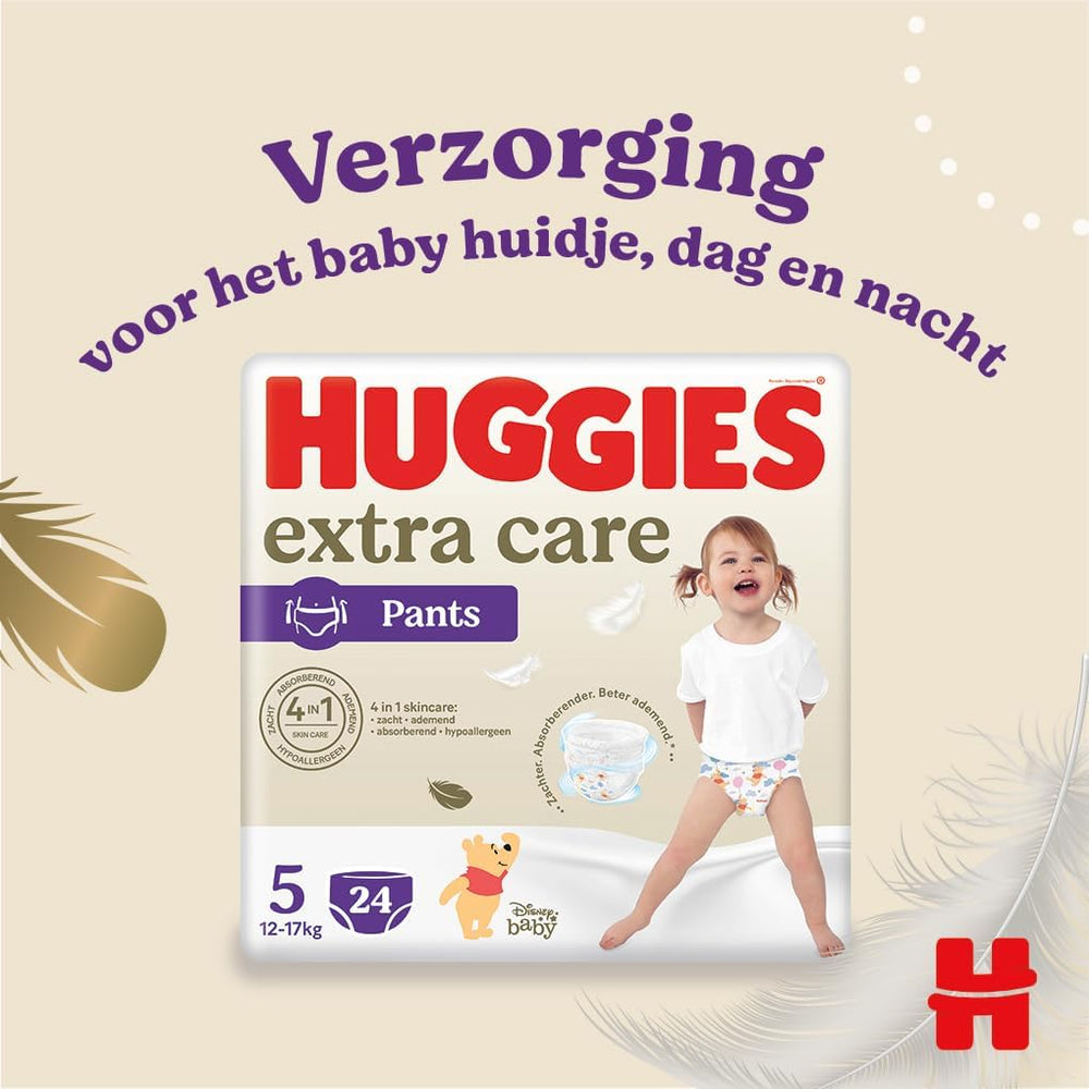 Huggies Extra Care diapers, size 5 (12-17 kg), Disney design, 96 pieces