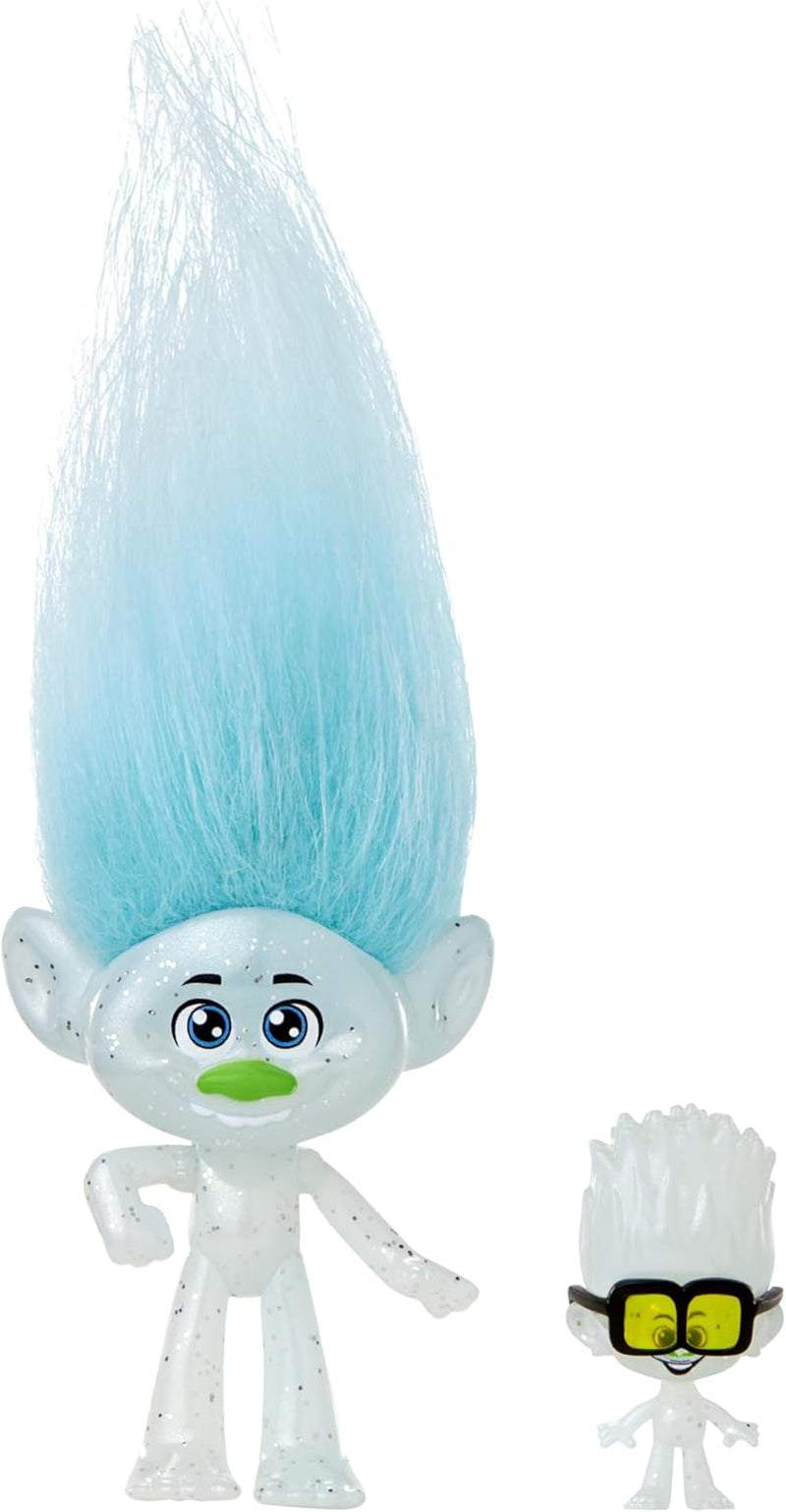 Mattel DREAMWORKS TROLLS Together Strong - păpuși Queen Poppy, Viva, Branch, Guy Diamond cu Tiny Diamond cu păr de pluș și 5 articulații, pentru copii de la 3 ani, HNF07 Papusi Naty Shop Guy Diamond
