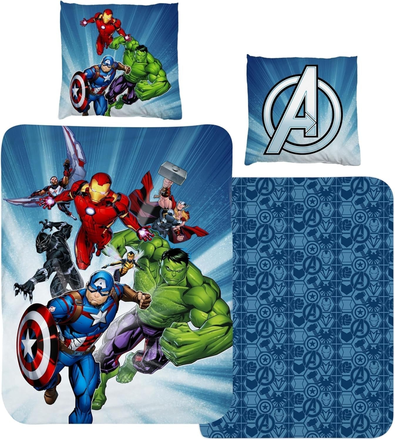 Children's bed linen, various cartoon characters, 100% cotton Bed linen - children Naty Shop Avengers
